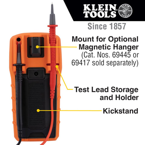 Klein Tools MM420 voltage measurement up to 600V for safe circuit checks