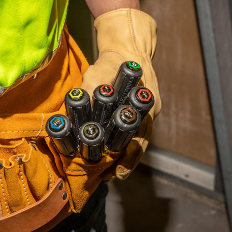 Klein Tools cushion-grip handles provide comfort and torque control.