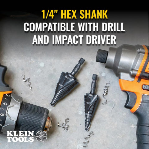 Klein Tools QRST11 hex shank and quick-release grip.