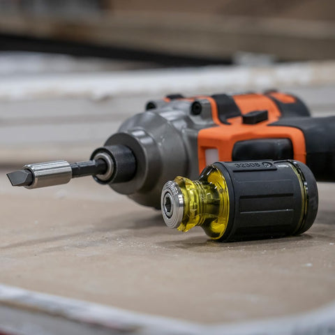 Klein Tools stubby driver handle reaching cramped fasteners
