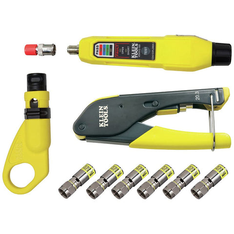 Klein Tools VDV110-061 stripper enables quick coax prep with two level radial depth