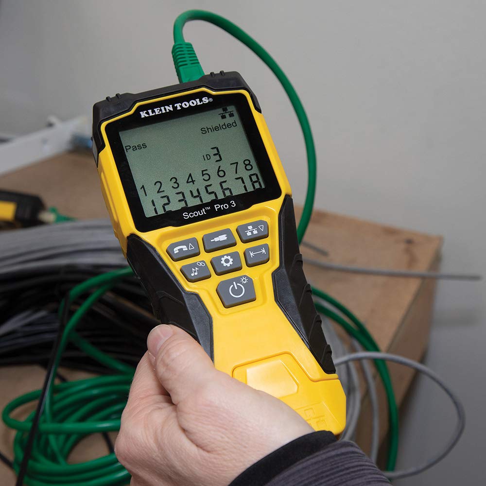 Klein Tools VDV501-851 identifies miswire and split-pair issues.