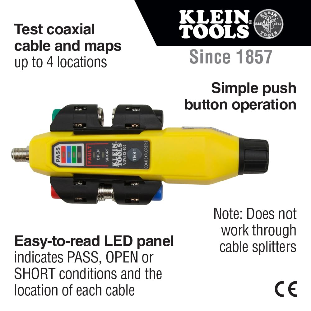 Klein Tools VDV512-101 Explorer 2 remote set enabling four-cable testing.