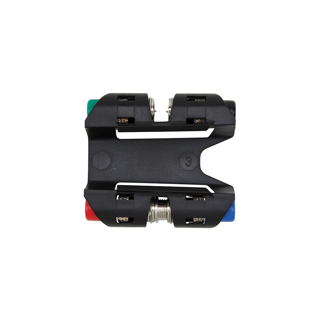 Klein Tools remote holder clip shown attached to a tester for organization.