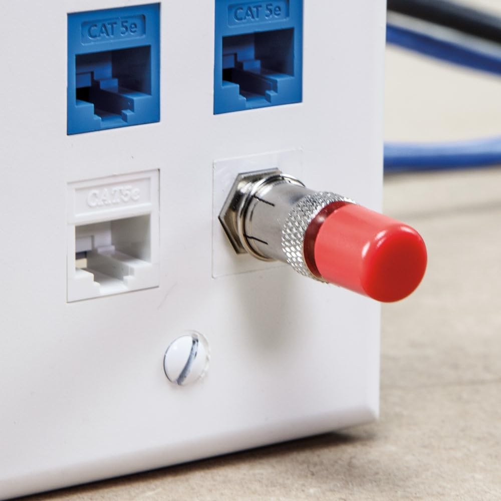 Compact storage for remotes and F-adapter in Klein Tools kit.