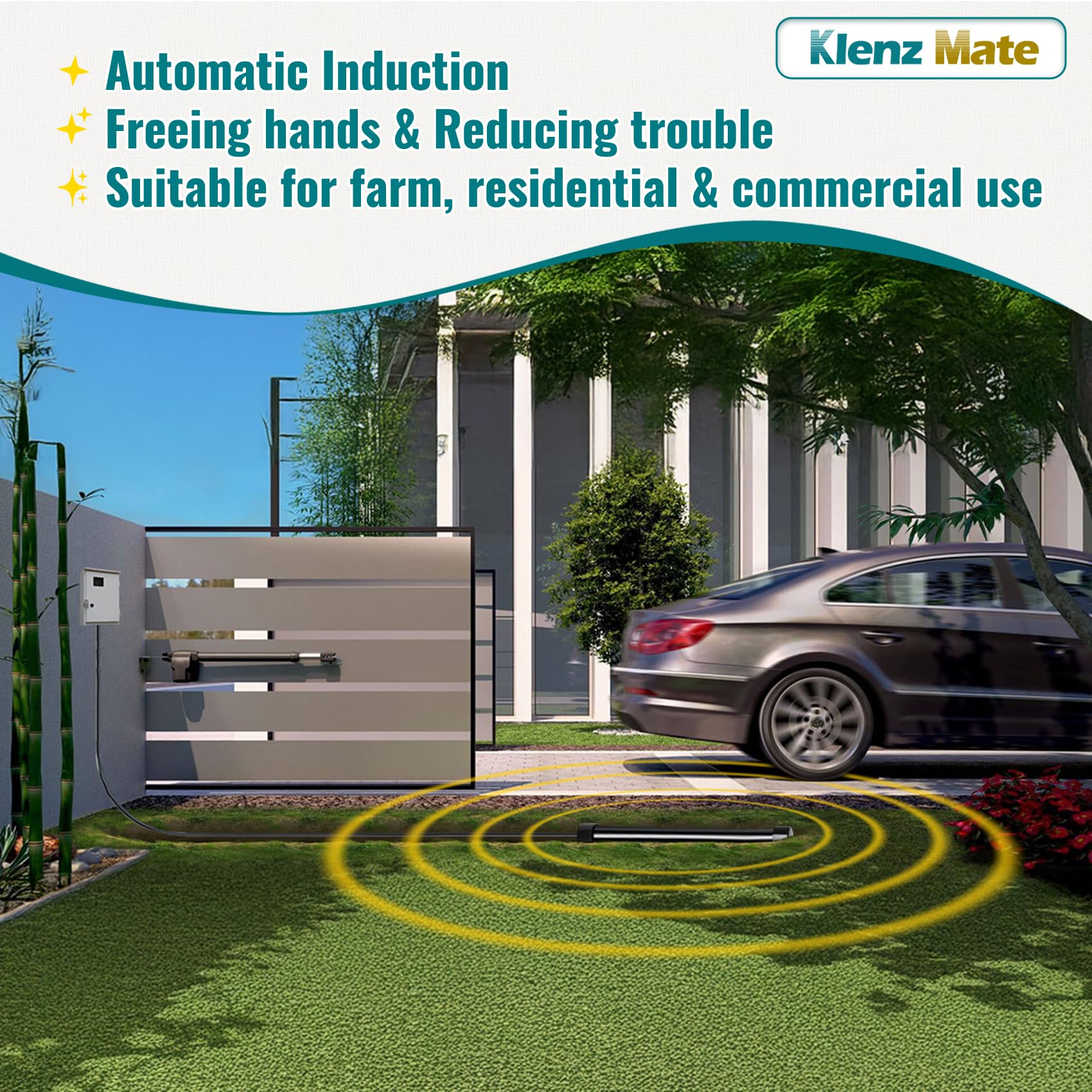 KlenzMate buried ground probe installed beside the lane for discreet sensing.