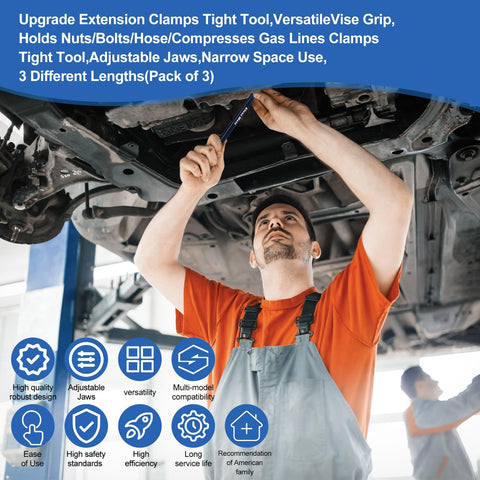 KlenzMate multi-purpose clamp tool aiding automotive repairs and home maintenance.