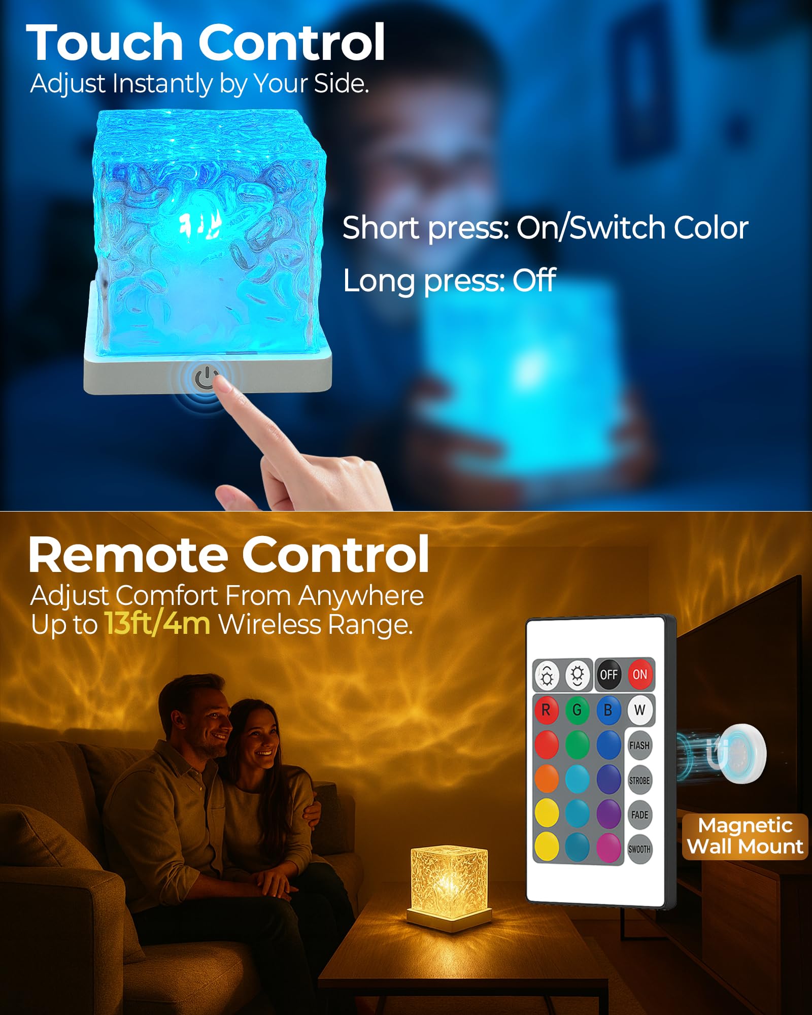 Kleqop Remote-control shower light lets you adjust color from across the room.