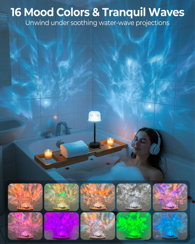Rechargeable Kleqop lamp offers cordless convenience during baths