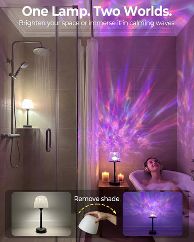 Kleqop shower lamp remote control enables easy color and brightness adjustments
