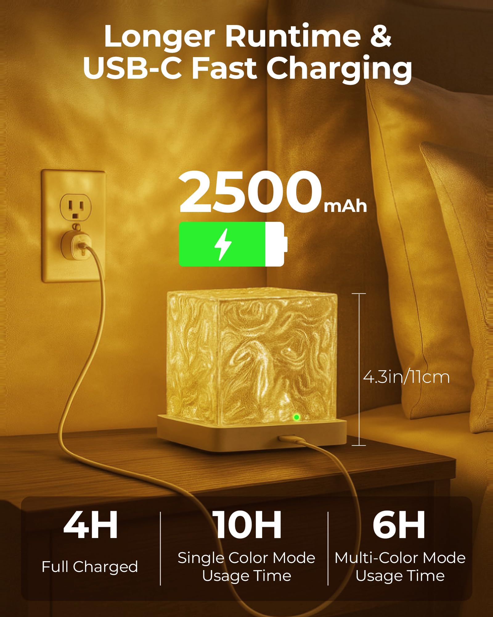Kleqop Wireless bathroom light for a cord-free, safe shower setup.