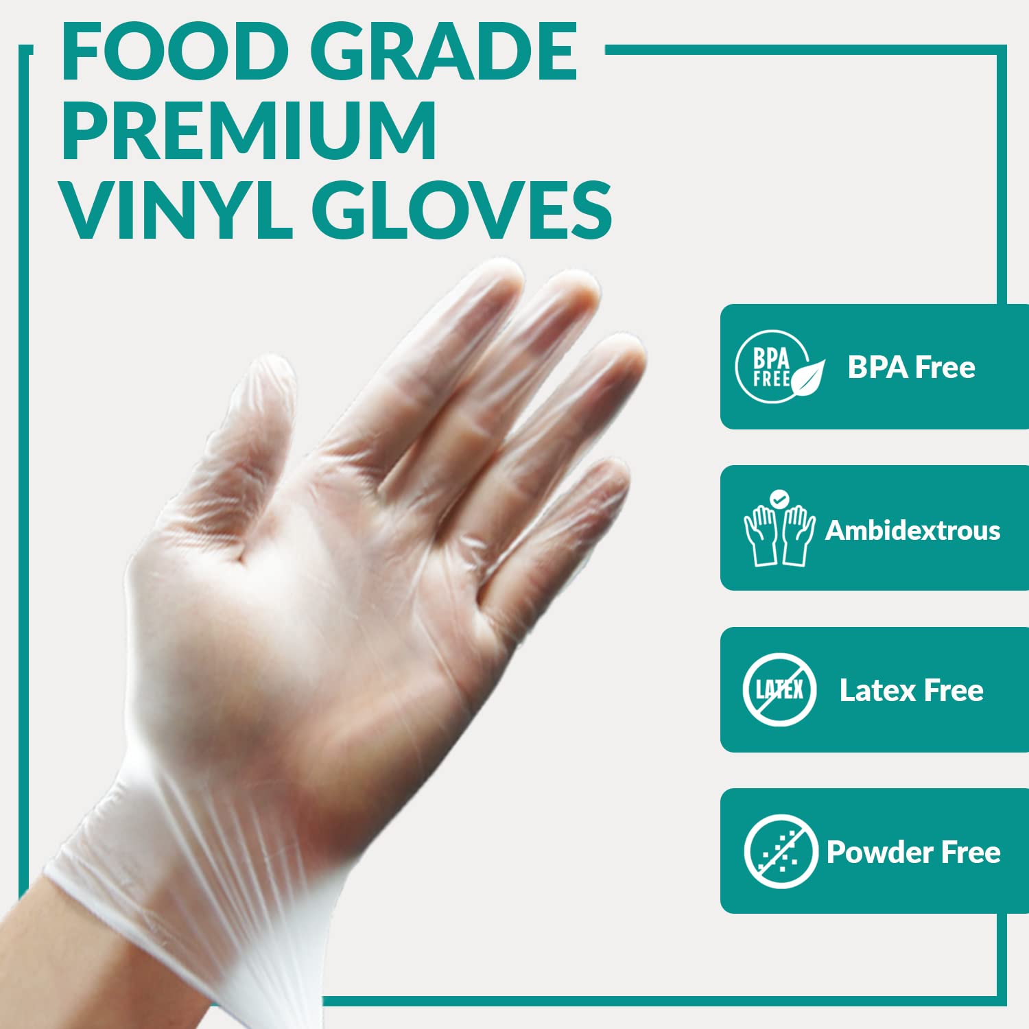 Klex latex-free, powder-free gloves worn for comfortable ambidextrous use.