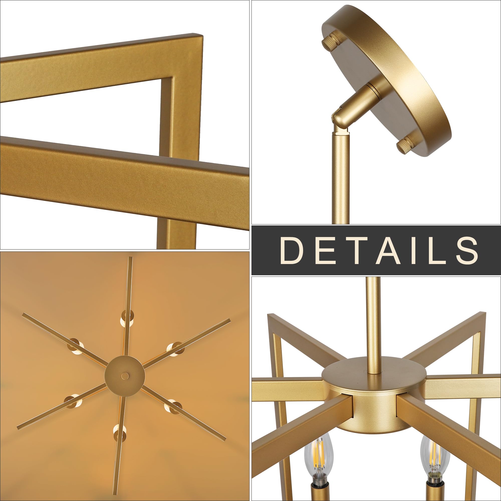 Klgxnrd entryway chandelier elevates foyer with subtle gold glow