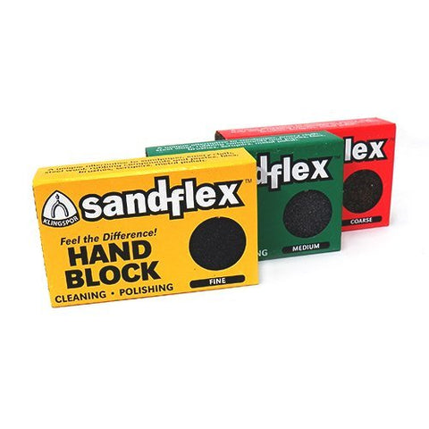 Klingspor Sandflex 3-pack with mixed grits for versatile finishing.
