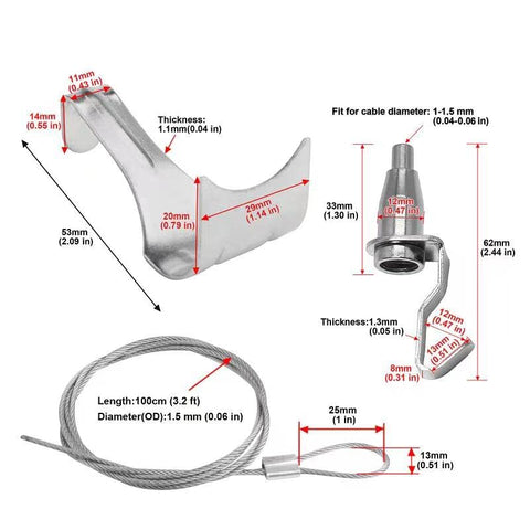 Klisdophe adjustable picture hook set enables customizable frame spacing.