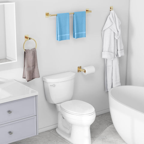 KLJKPA gold finish complements most fixtures and elevates bathroom style.