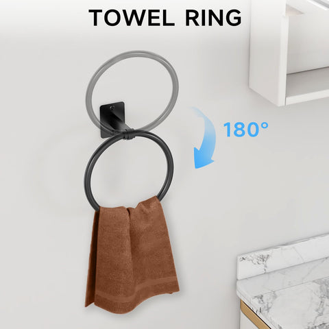 KLJKPA towel rack in black, keeps towels neat and accessible.
