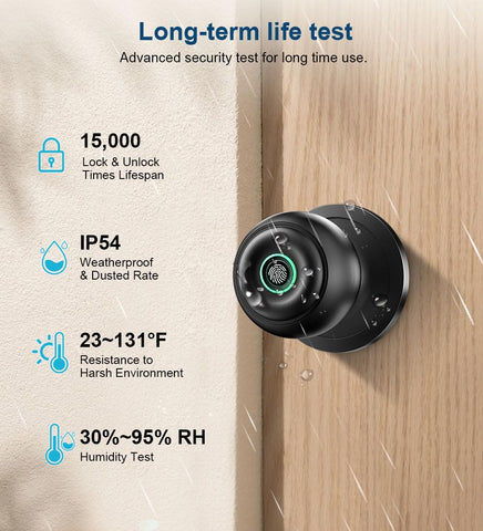Biometric door knob by KLLOQUE for secure entry