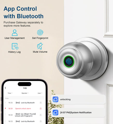 KLLOQUE battery indicator on the door lock signals low power