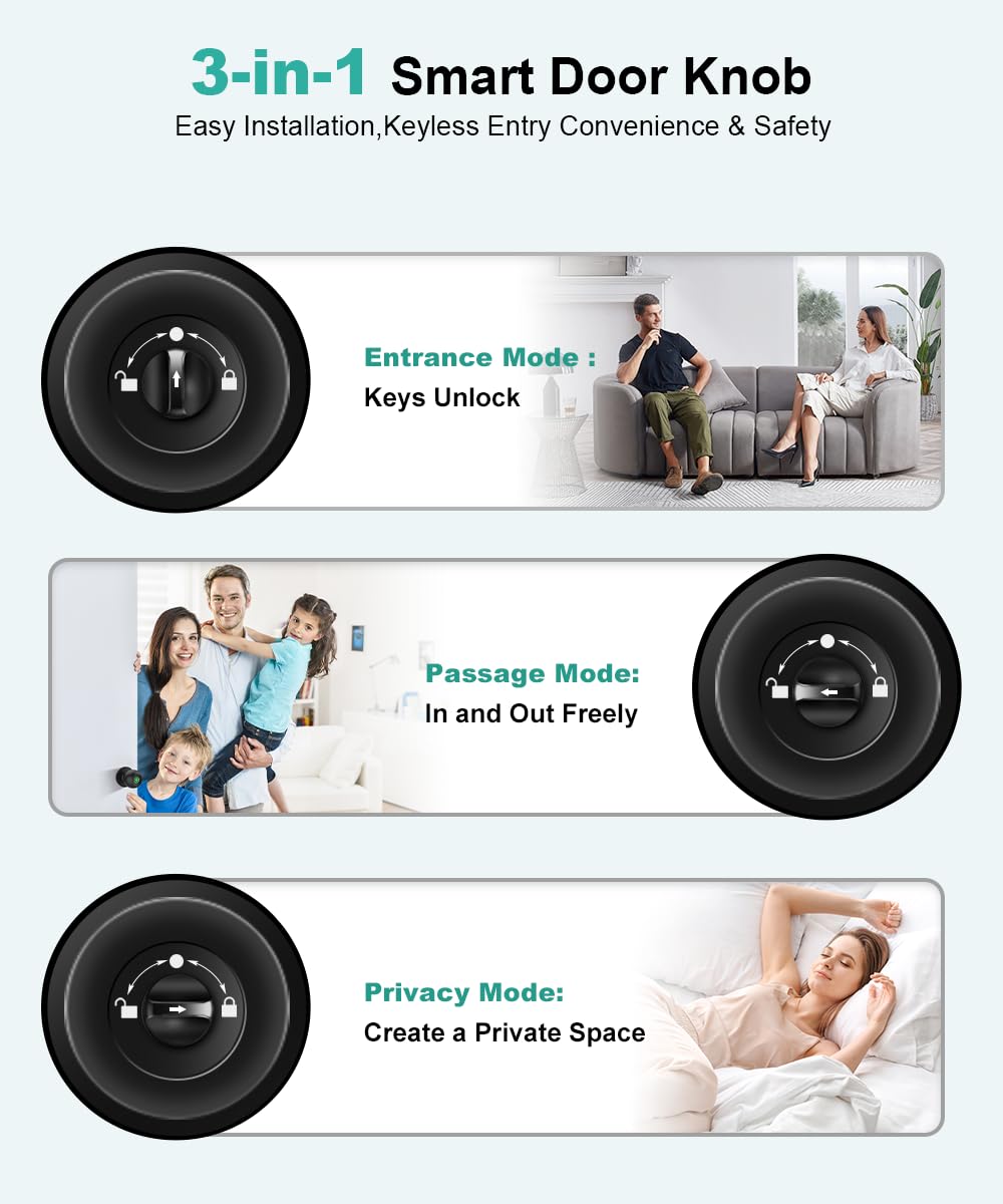 KLLOQUE installation-ready lock on a door for easy DIY setup