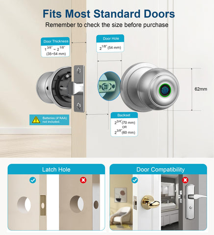 KLLOQUE interior knob view highlighting easy screwdriver installation