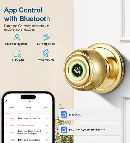 KLLOQUE rechargeable battery indicator on the lock