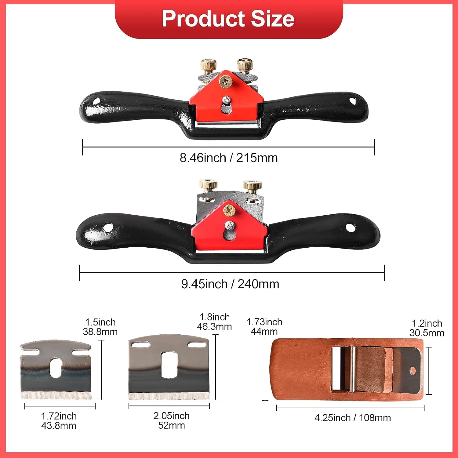 Double-screw adjustment enables stable planing thickness and control