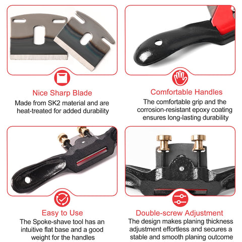 KLMNDUO spokeshave blade 43.8mm delivers precise cuts with durable edge.
