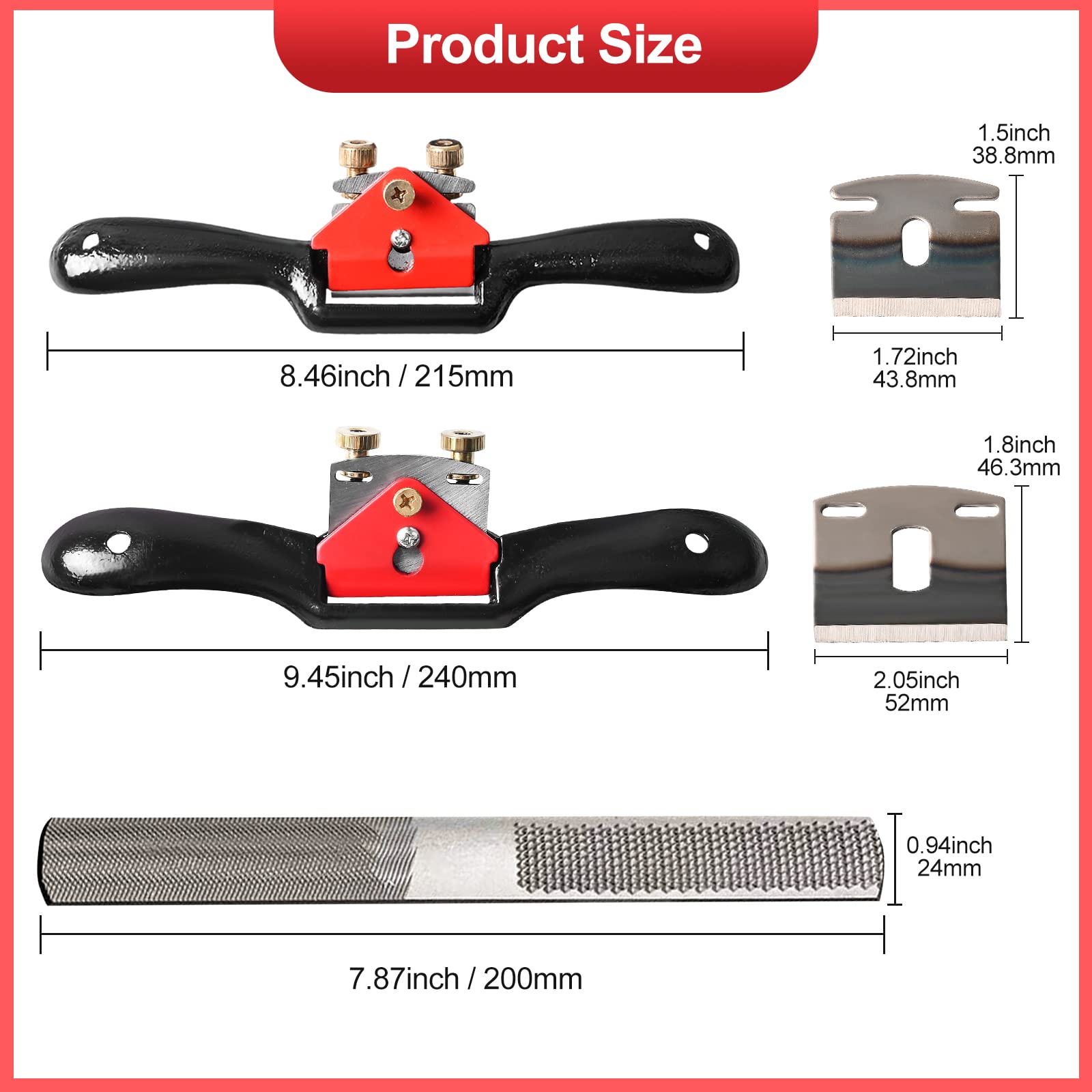 KLMNDUO spokeshave blade 52mm for wider shavings and faster material removal.