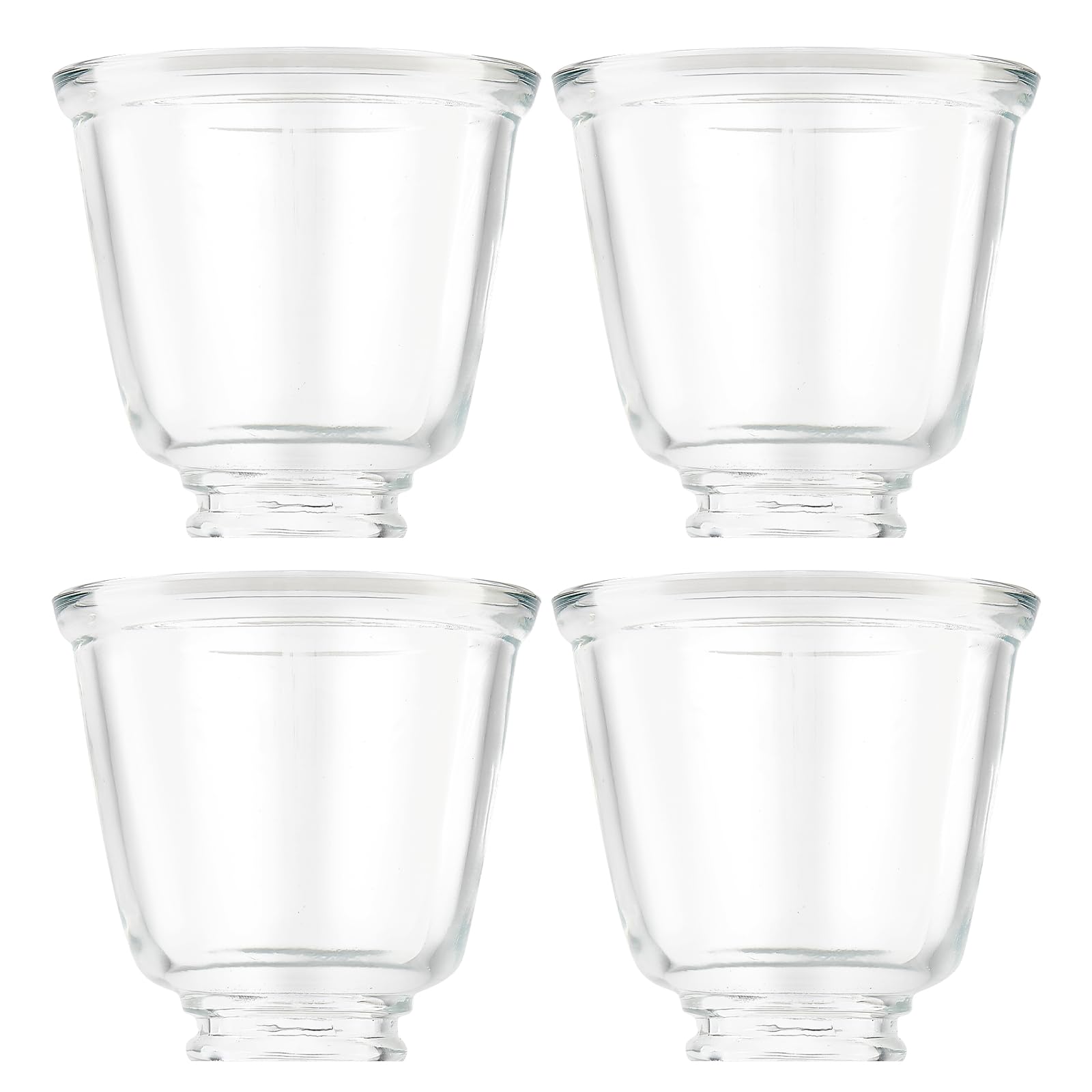 KLOSM clear glass lamp shade 4-pack fits 1.65-inch openings for ceiling fans
