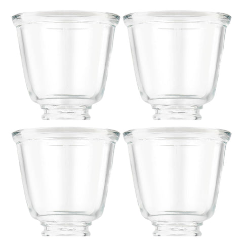 KLOSM clear glass lamp shade 4-pack fits 1.65-inch openings for ceiling fans