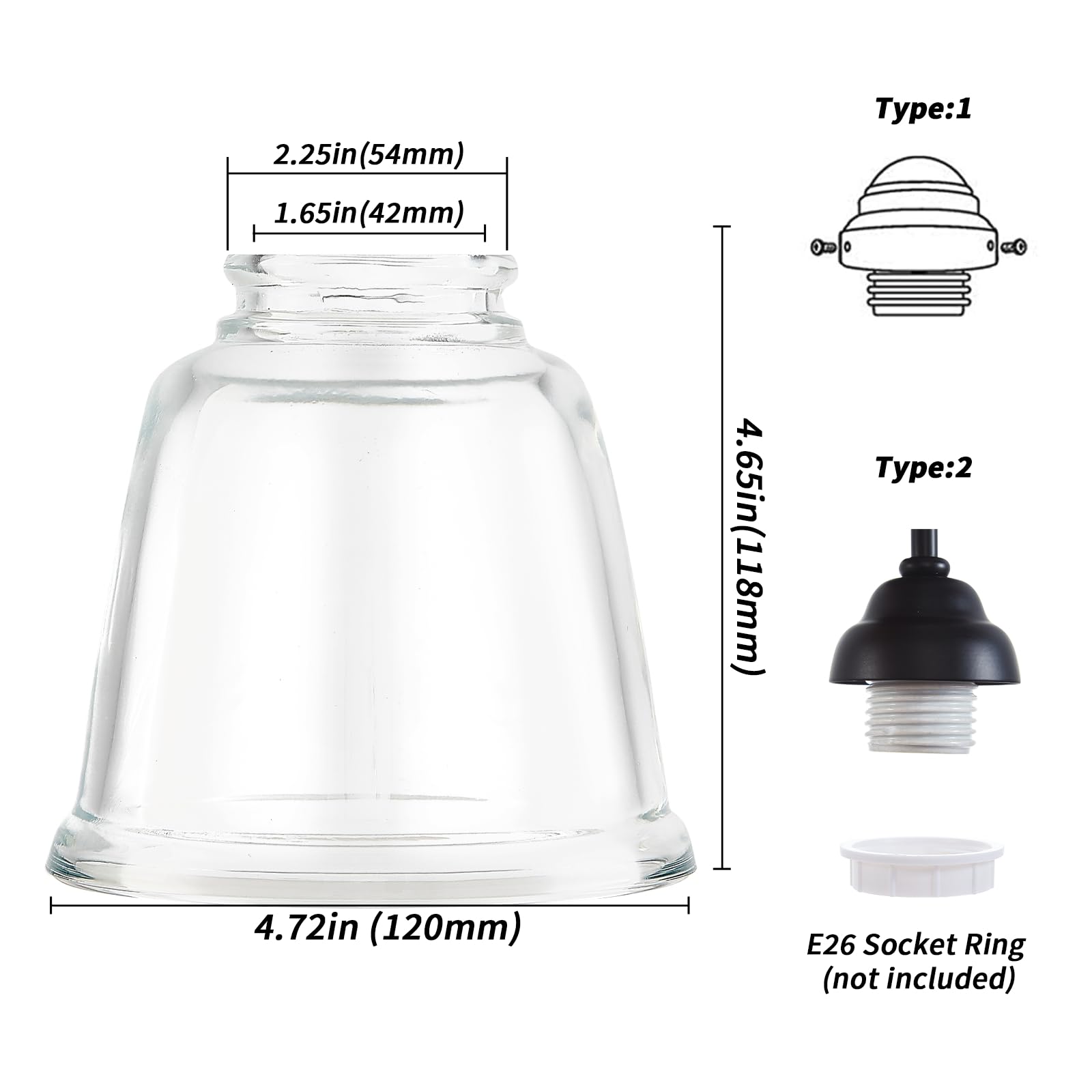 KLOSM oval clear glass shade provides a warm, soft glow for living spaces