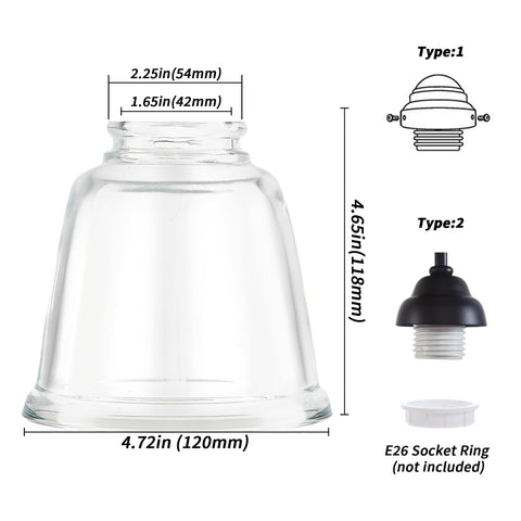 KLOSM oval clear glass shade provides a warm, soft glow for living spaces