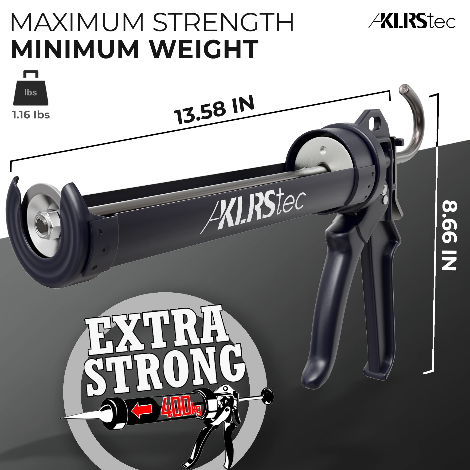 KLRS KLRStec thrust ratio 25to1 label emphasizes efficient, smooth application.