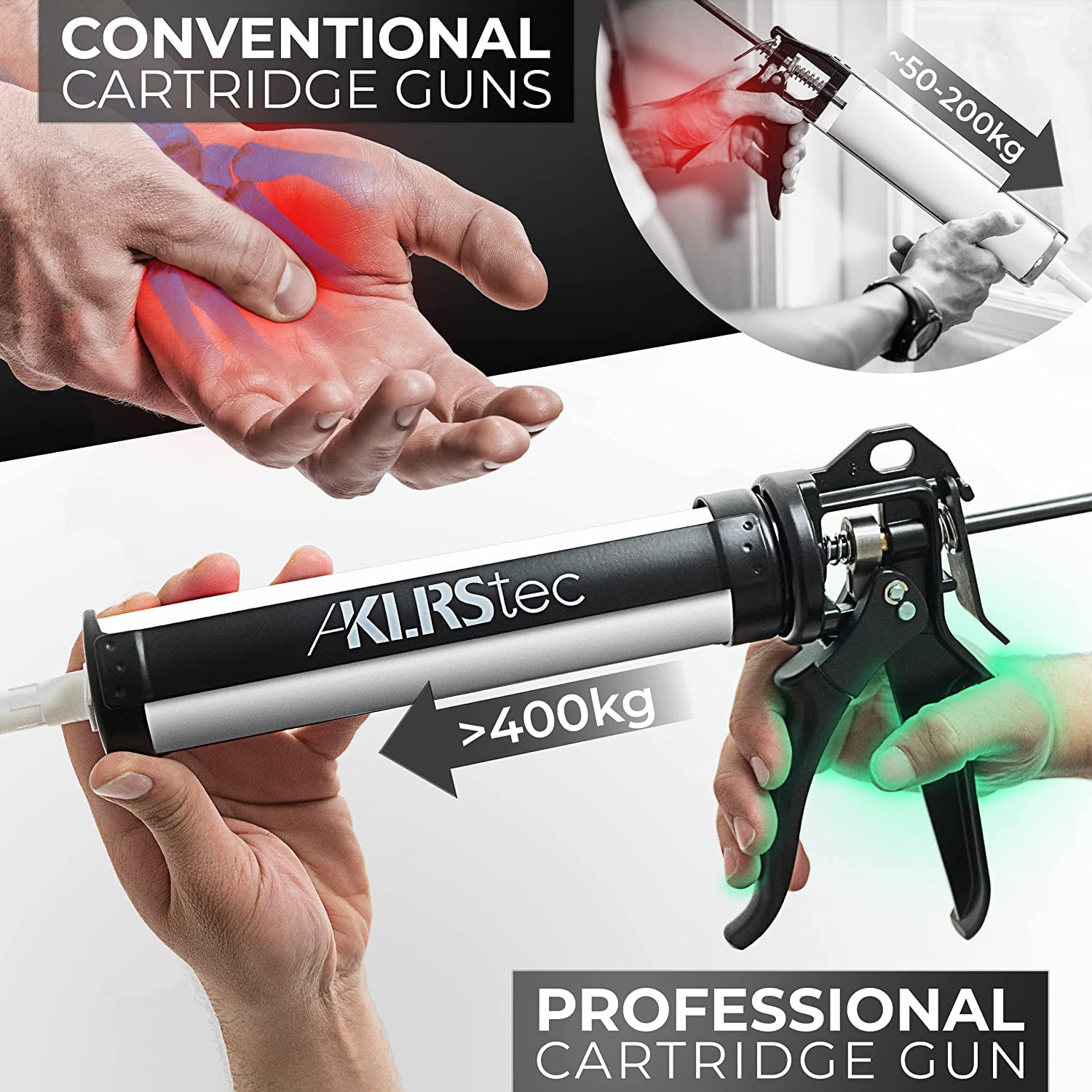 KLRS KLRStec tempered aluminum body combines durability with lightweight handling.