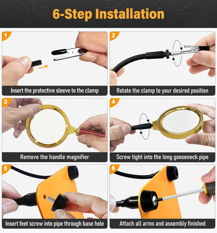 KLSKKJ 360-degree rotatable clamp allows versatile angle adjustments.
