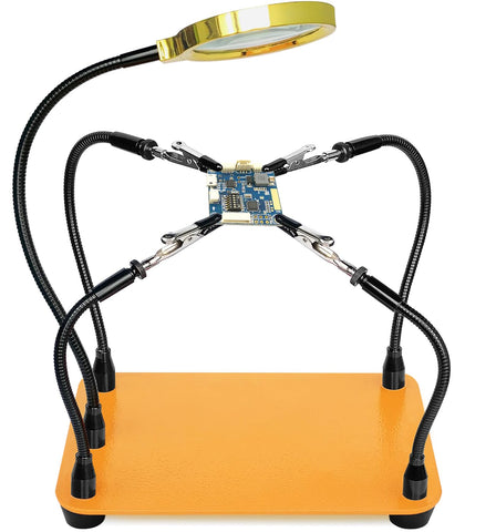 KLSKKJ Helping Hands soldering station base provides stable support for precision tasks.