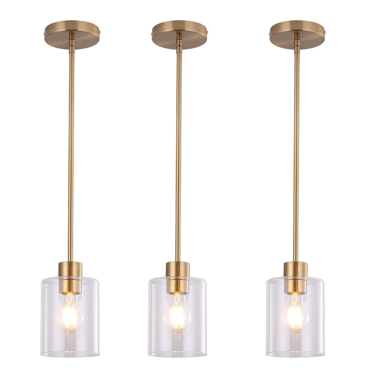 KLSS brass pendant light 12in stem assembly for versatile height options