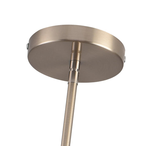 KLSS Brushed Nickel pendant light canopy and downrod for ceiling height flexibility
