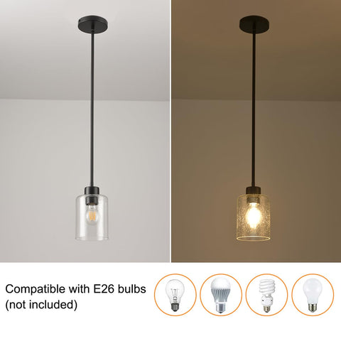 KLSS pendant shade size: 5-inch diameter and 6-inch height