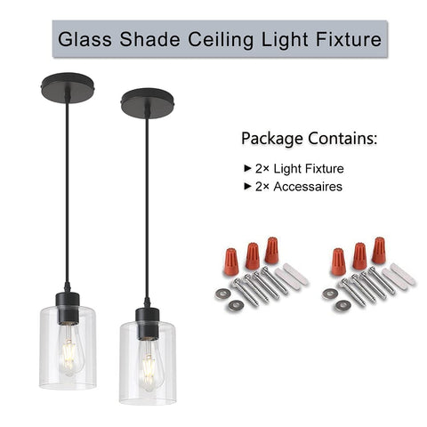 KLSS clear-glass cylinder pendant for adaptable ceiling heights with adjustable cable.