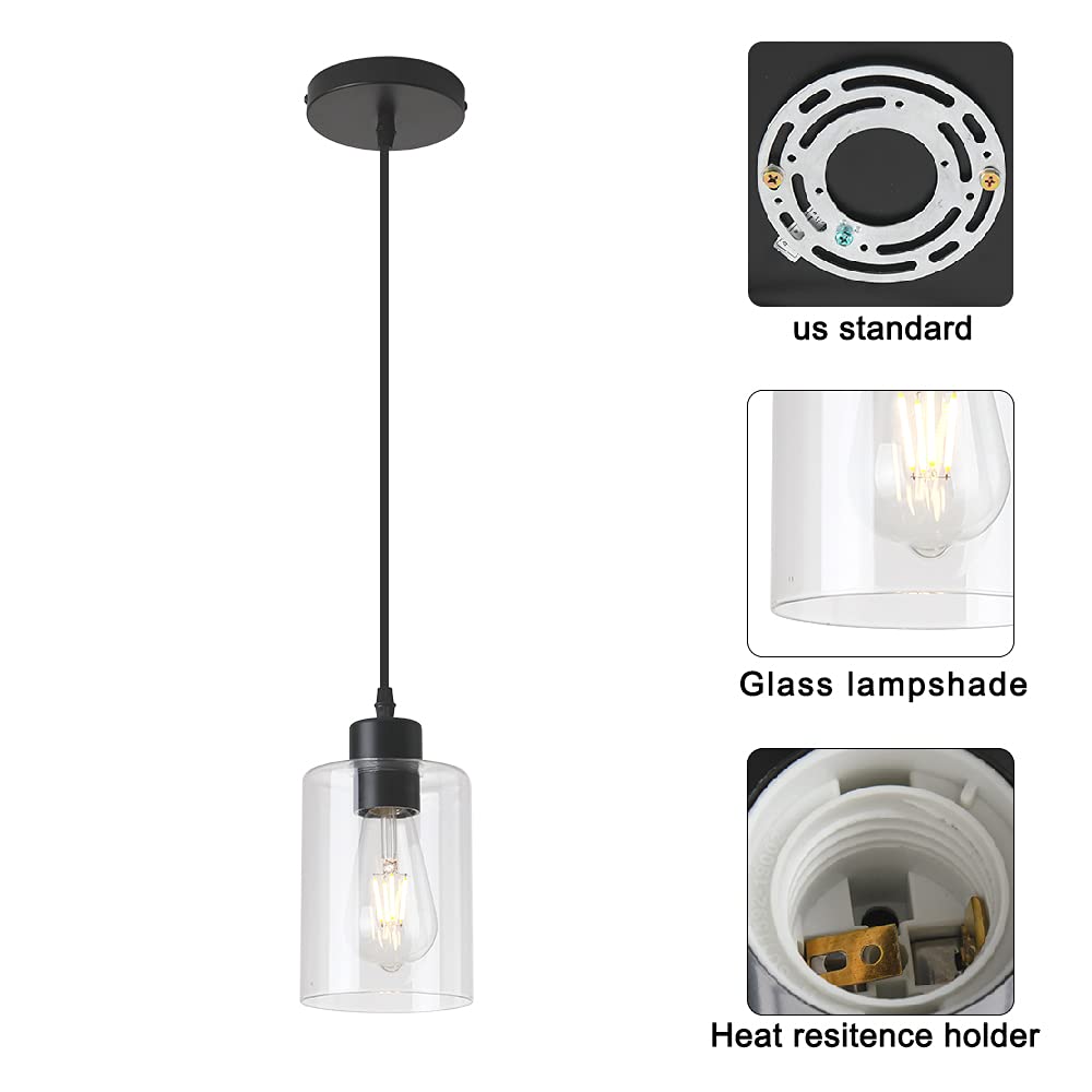 KLSS pendant includes durable glass shade and secure mounting for easy setup.