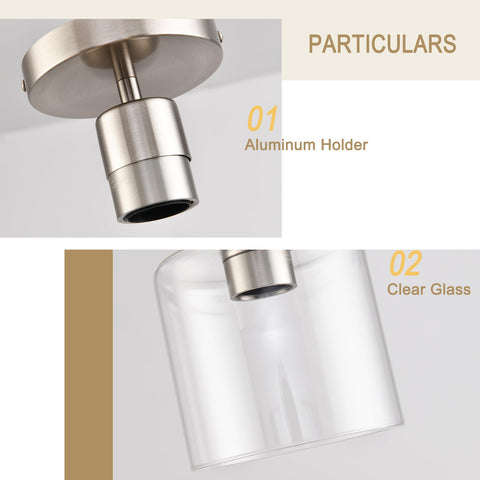 KLSS modern brushed nickel ceiling light for stylish living spaces.
