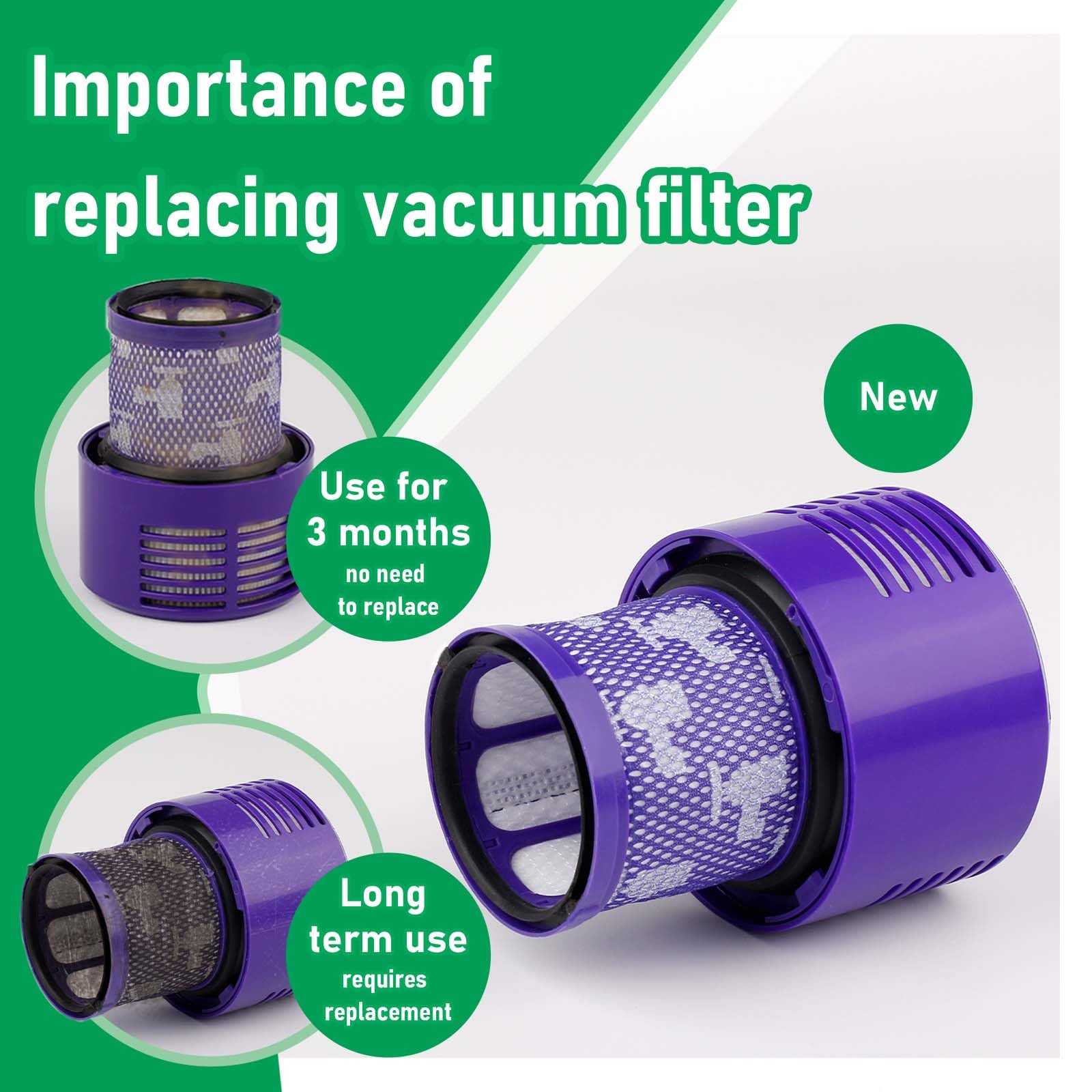 Klypticfit SV12 filter pack for cordless vacuums extends life and efficiency.