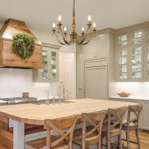 KMaiPem easy-installation rustic light fixture simplifies ceiling mounting.