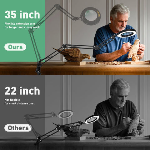KMDES LED dimmable light with color modes for comfortable, glare-free illumination.
