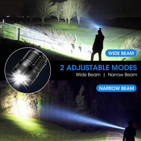 Kmivo adjustable beam demonstrates long-range illumination for outdoors.