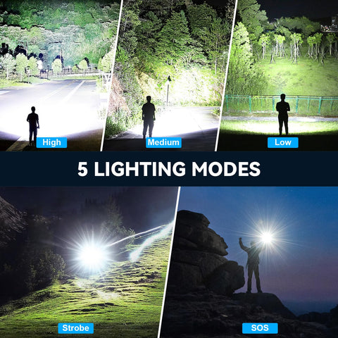 Kmivo flashlight fast-charging via smart charging port for quick recharges