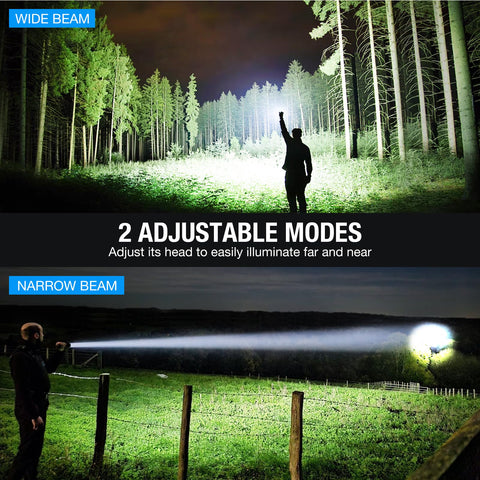 Kmivo flashlight fast charging port powers the 10,000 mAh battery quickly