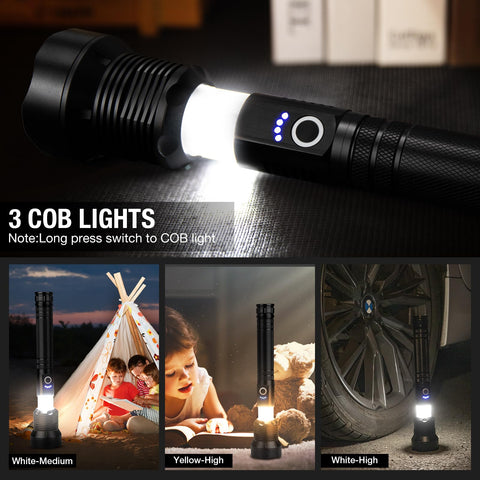 Kmivo flashlight IPX7 waterproof and durable for rough conditions